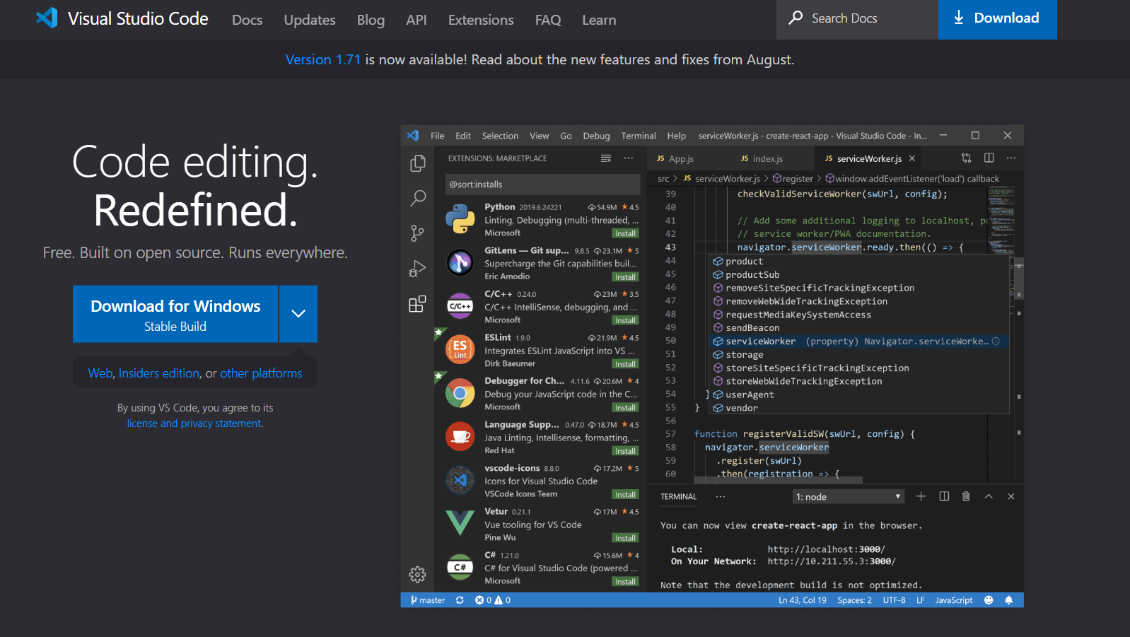 Visual Studio Website